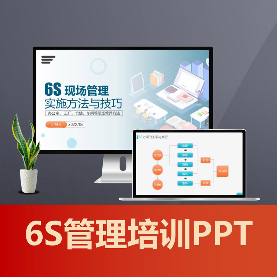 PPT049 6S管理培训ppt课件 公司企业办公室工厂车间5s 6s 7s培课ppt