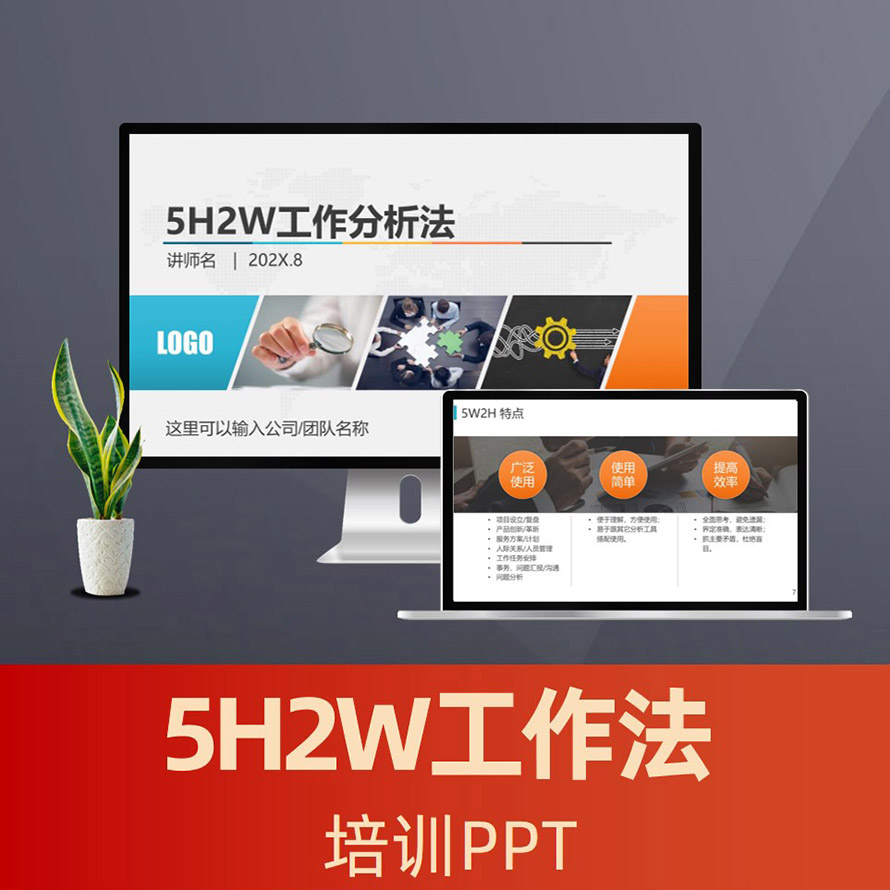 PPT114 5W2H七问分析法工作效率提升PPT课程