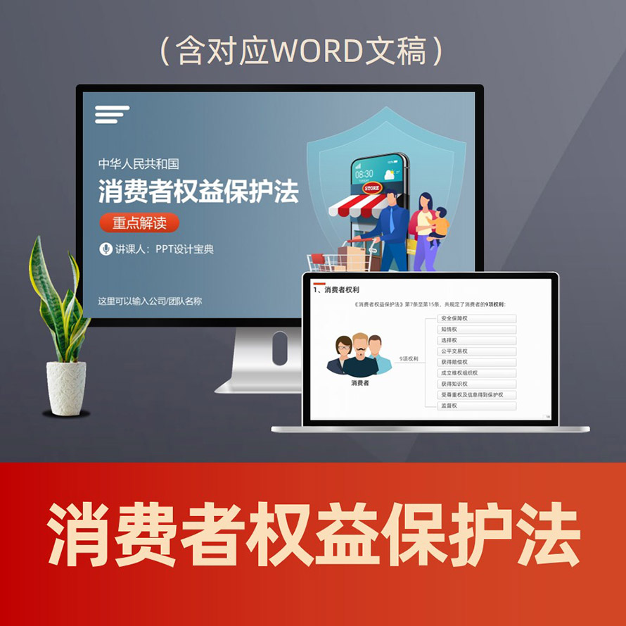 PPT259消费者权益保护法重点解读PPT 315维权普法职业打假法律知识PPT