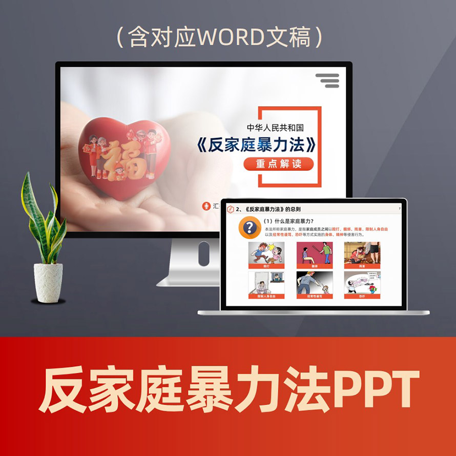 PPT292反家庭暴力法重点解读PPT课件 反家暴人身安全保护令妇女儿童权益