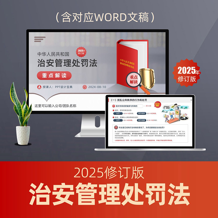PPT191 2025新治安管理处罚法重点解读PPT 违法行为行政处罚法律普法PPT