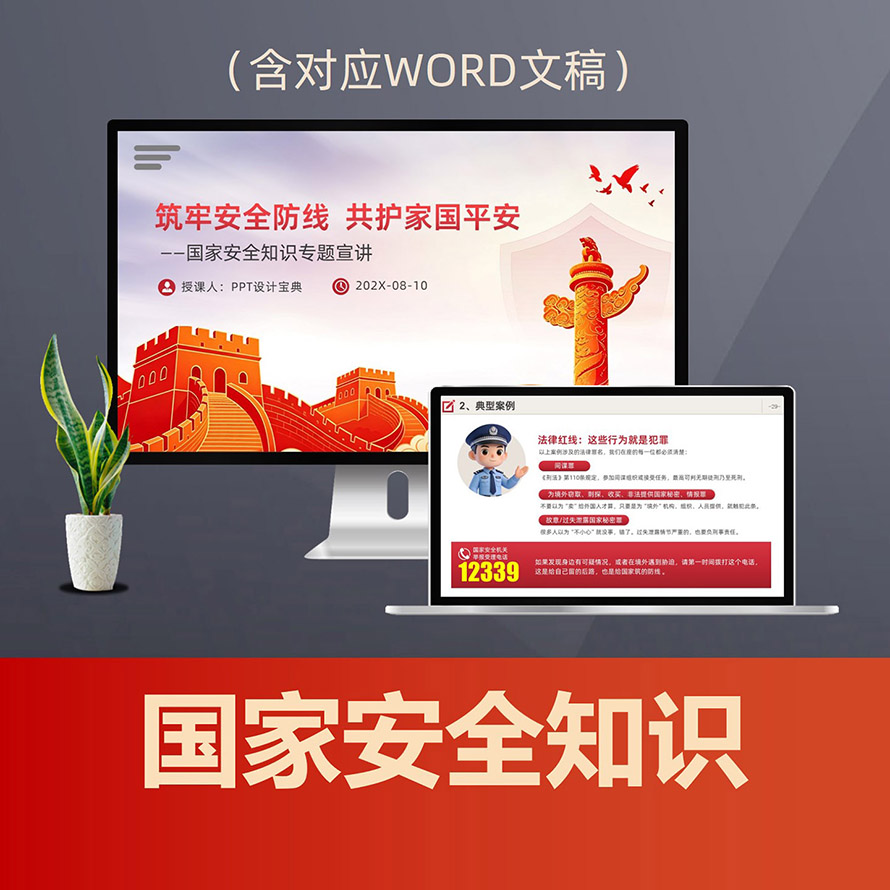 PPT330国家安全知识普法PPT课件，总体国家安全观反间谍法保密法宣讲